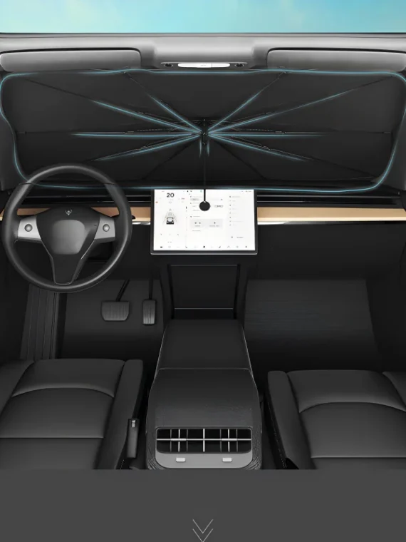 Bendable Car Windshield Sunshade Umbrella