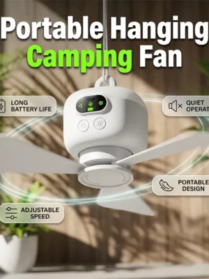 Rechargeable Ceiling Fan with LED Light