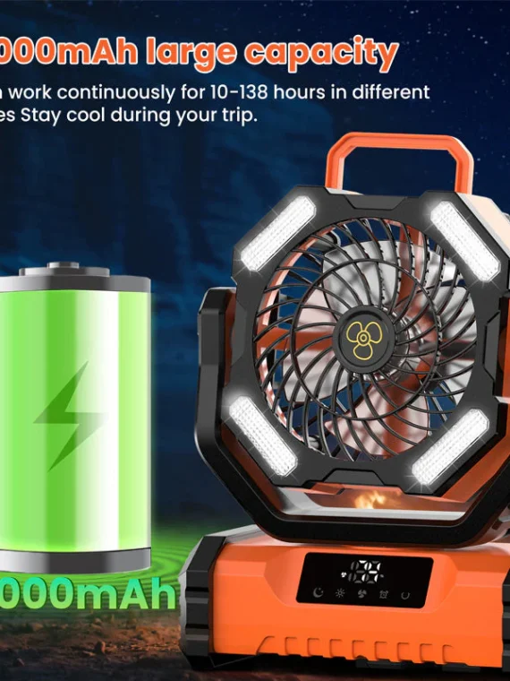 🏆HOT SALE 50%OFF🍃Portable Oscillating Fan with Remote Control